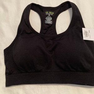 Tek Gear - black sports bra - size M